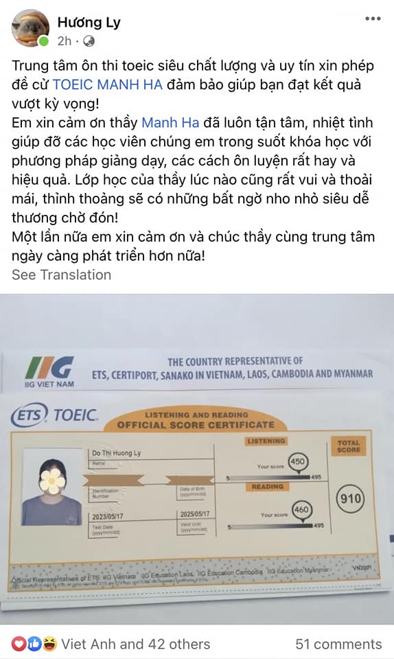 Đỗ Thị Hương Ly - 910/990 - 17/5/2023 2 349615752 101554386295649 4049873887592329553 n 1