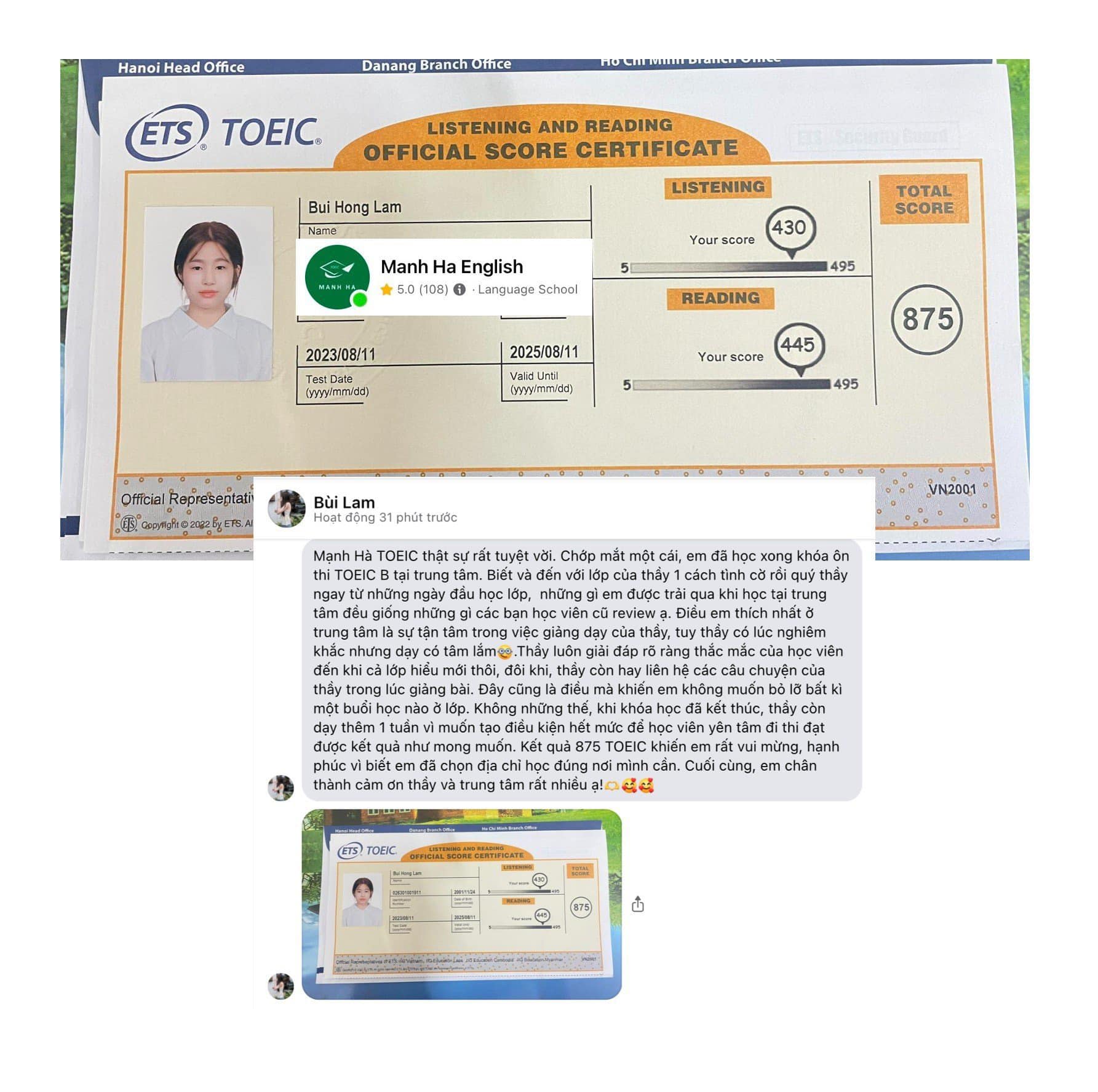 Bùi Hồng Lam - 875/990 - 11/08/2023 2 370533438 289589577147929 4896054579072979164 n